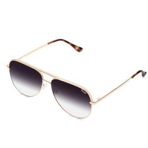 Quay High Key Mini Sunglasses Gold/ Fade